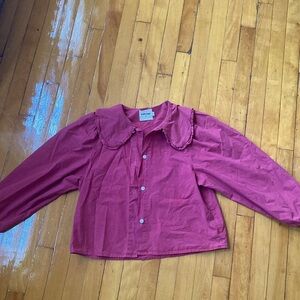 RUDY JUDE PONY BLOUSE Size M BERRY